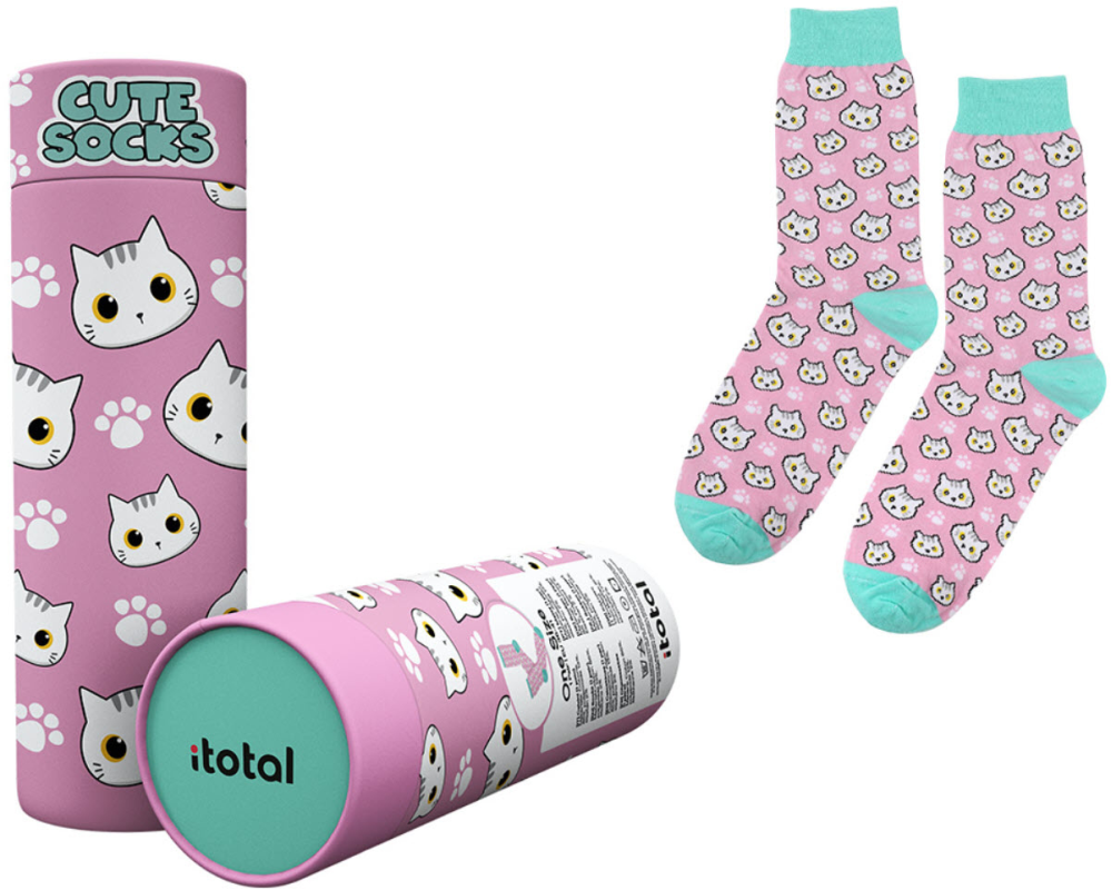 I-TOTAL Socken, White Cat XL2824 rosa