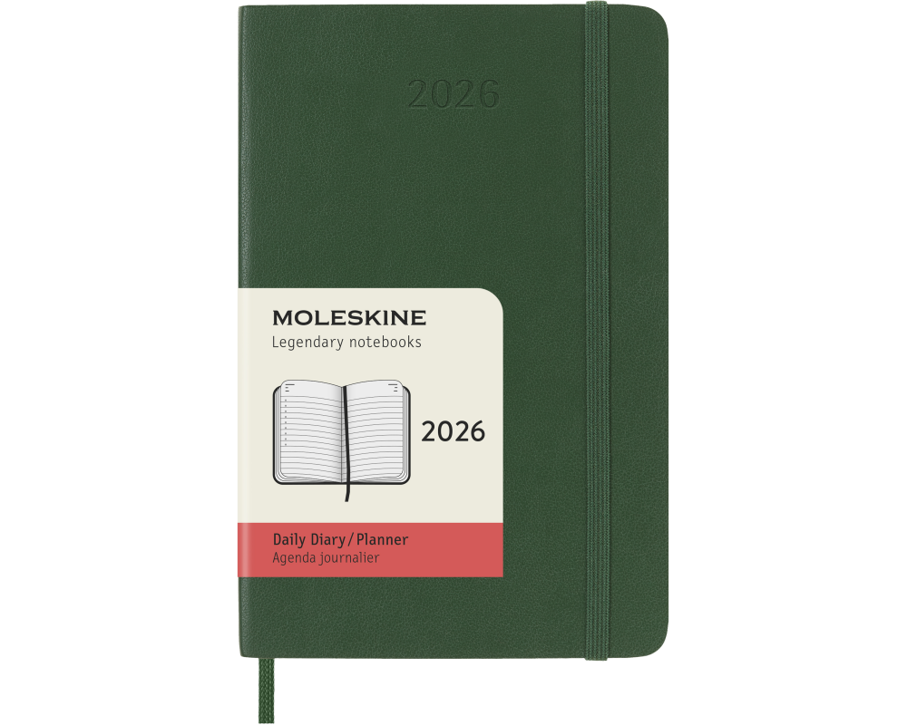 MOLESKINE Agenda Classic Pocket 2026 DSK1512DC2Y26 1T/1S myrtengrün SC 9x14cm