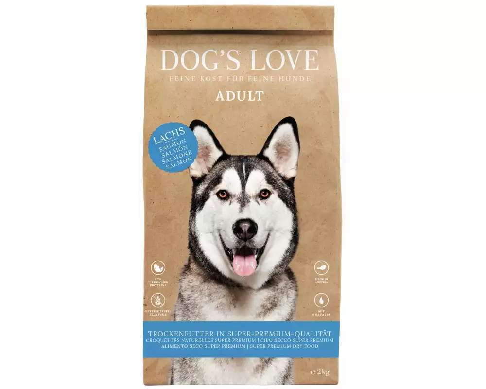 Dog's Love Trockenfutter Adult, Lachs und Forelle, 2 kg