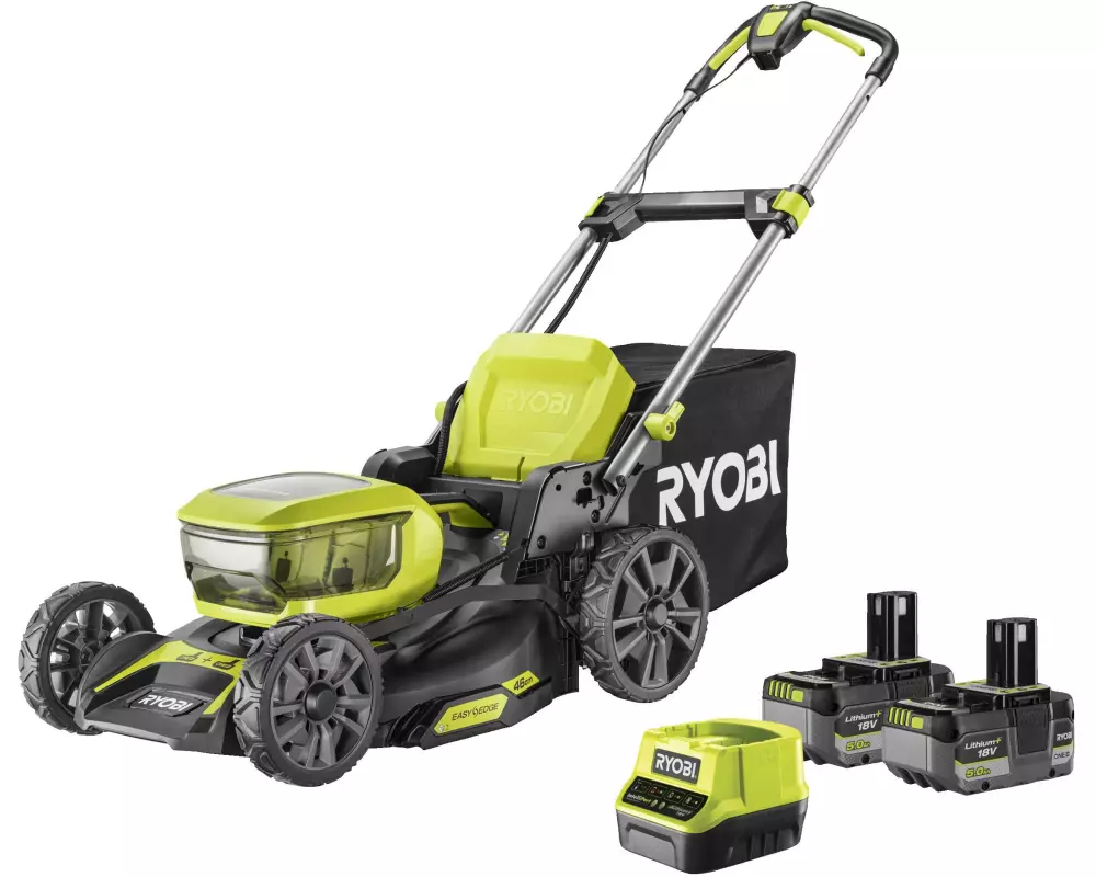 RYOBI Akku-Rasenmäher RY18 lmX46A-250 + 2x 5,0 Ah