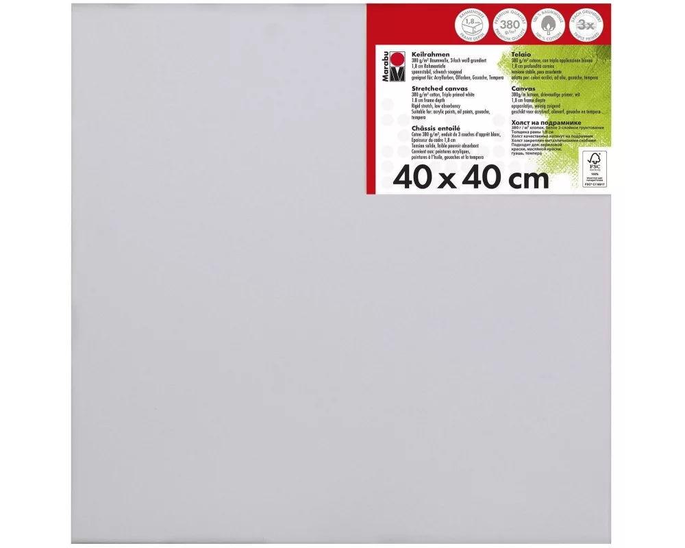 Marabu Keilrahmen 40 x 40 x 1.8 cm