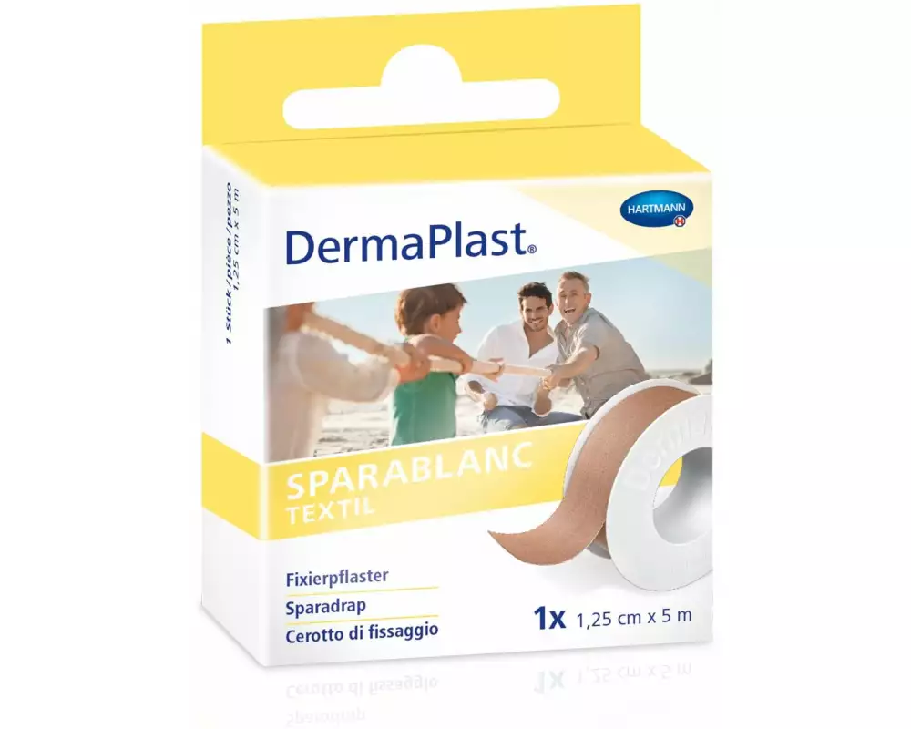 DermaPlast Fixierpflaster Sparablanc Textil 2.5 cm x 5 m 1 Stück