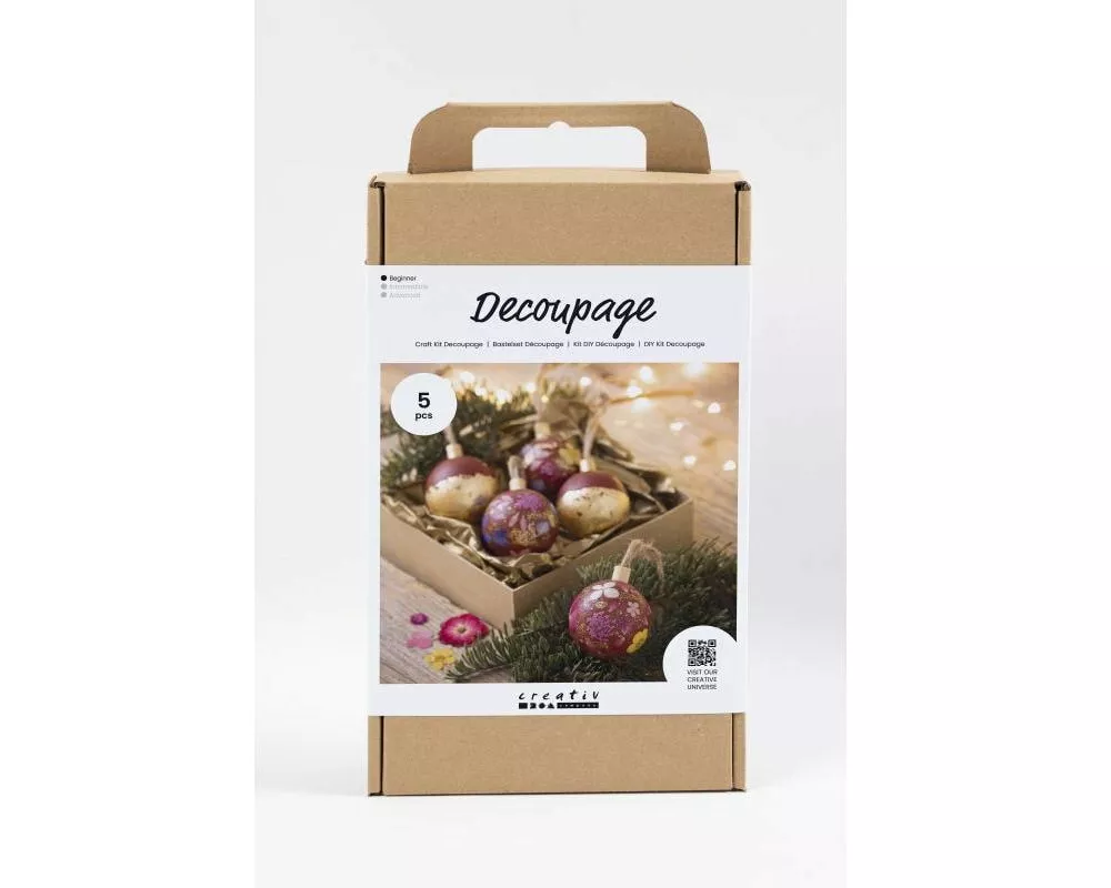 Creativ Company Bastelset Weihnachtskugeln Getrocknete Blumen