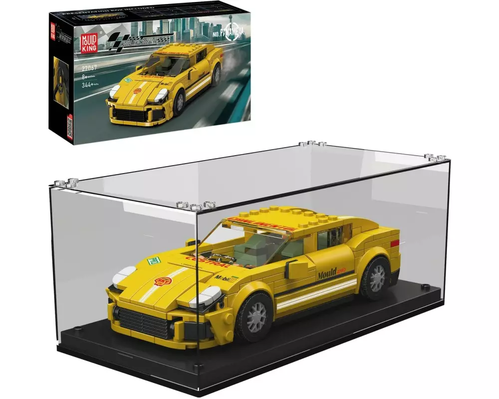 Mould King Rennwagen Panam Gelb Racing-Dekor 8-Stud-Massstab