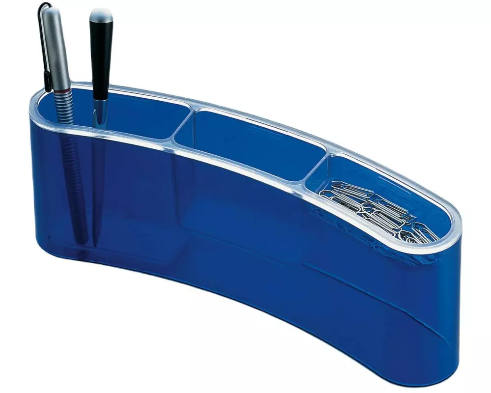 Styro Stiftehalter Butler styropen, Transparent Blau