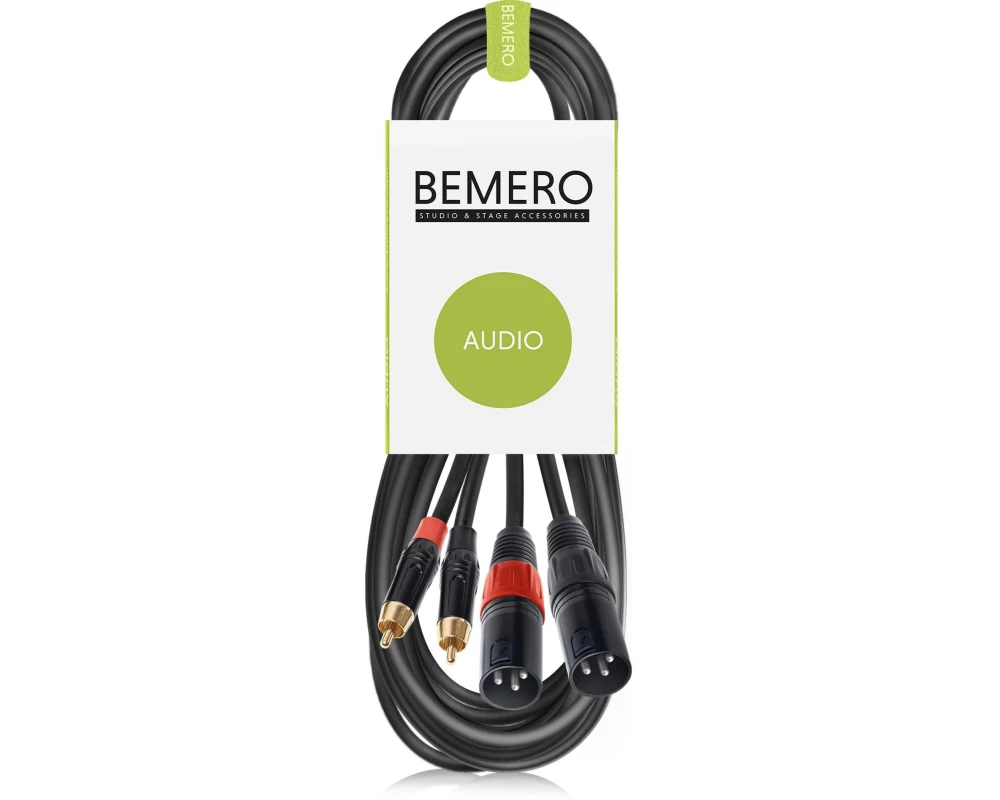 Bemero Audio-Verbindungskabel BAC2545-300BK Schwarz