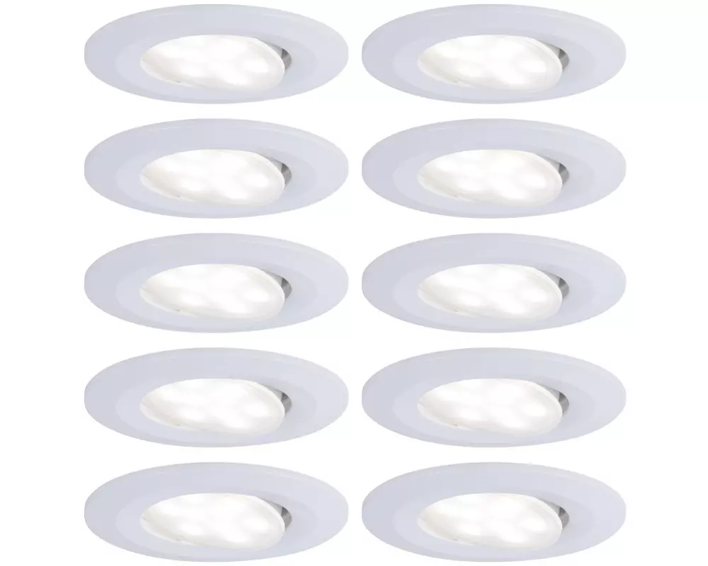 Paulmann Einbauspot LED Calla Basisset, 10 x 6W, 4000K, Weiss