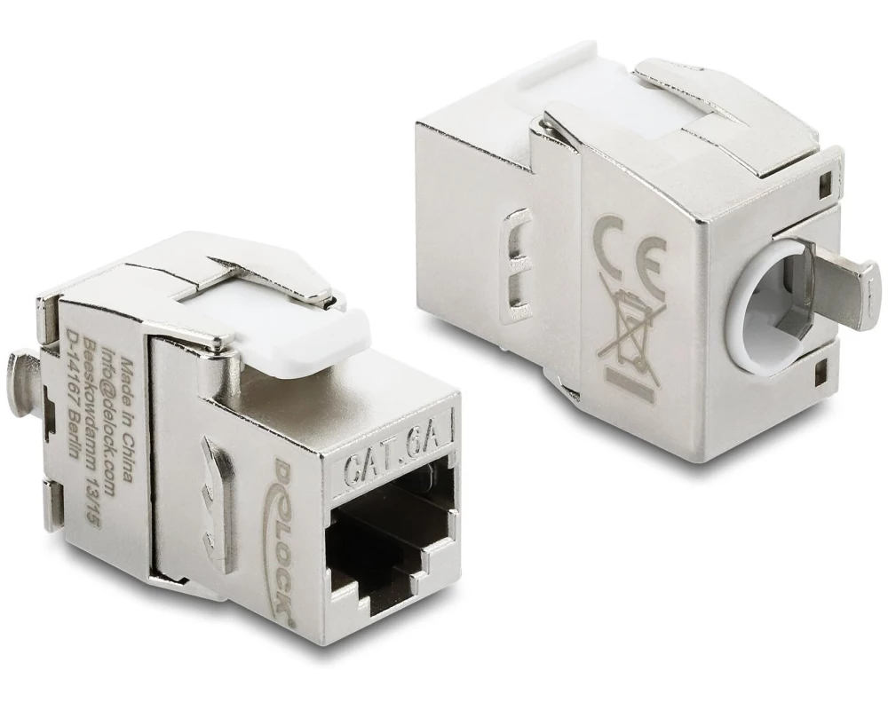 Delock Keystone-Modul RJ45 Buchse zu LSA Cat.6 geschirmt Metall