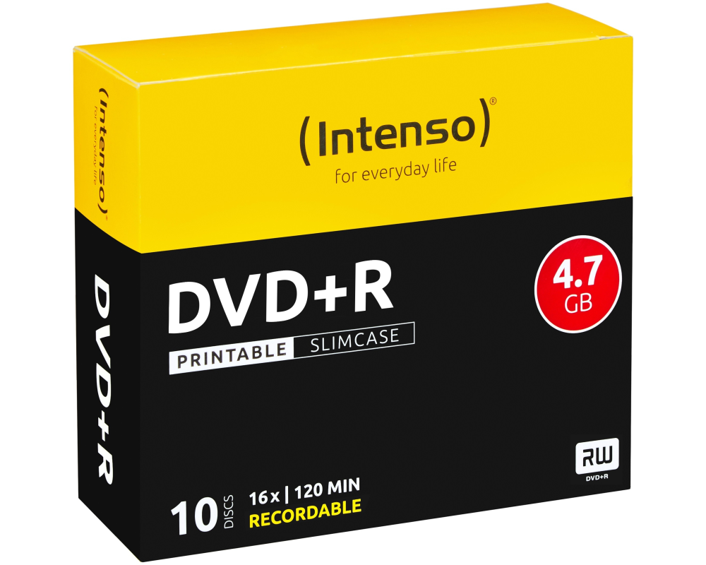 INTENSO DVD+R Slim 4.7GB 4811652 16x Printable 10 Pcs