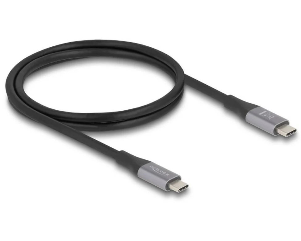 Delock USB4-Kabel 40 Gbps PD 3.1 240 W USB-C - USB-C 1 m