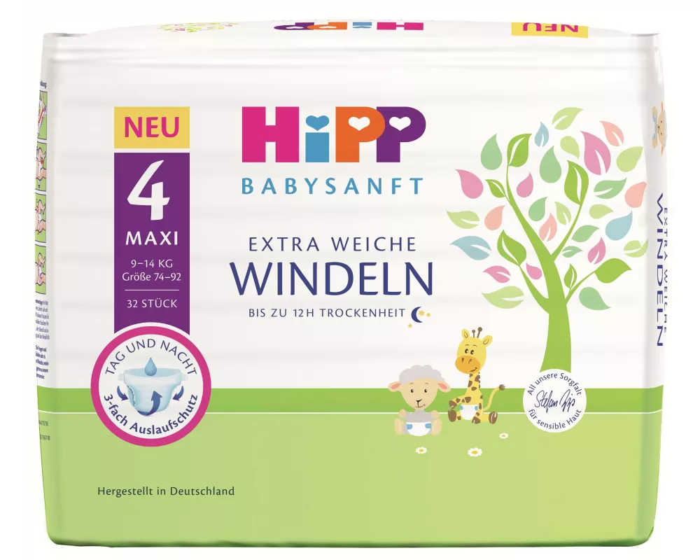 HIPP Windeln Babysanft Maxi Grösse 4