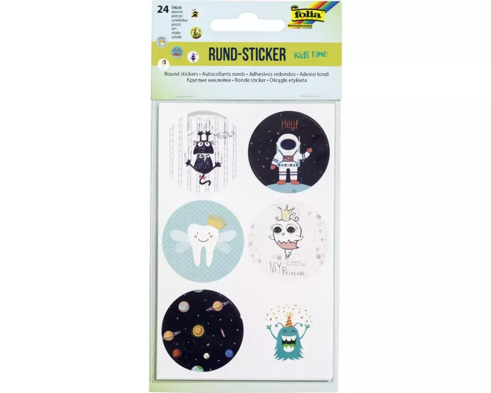 Folia Motivsticker Kids Time 4 Blatt