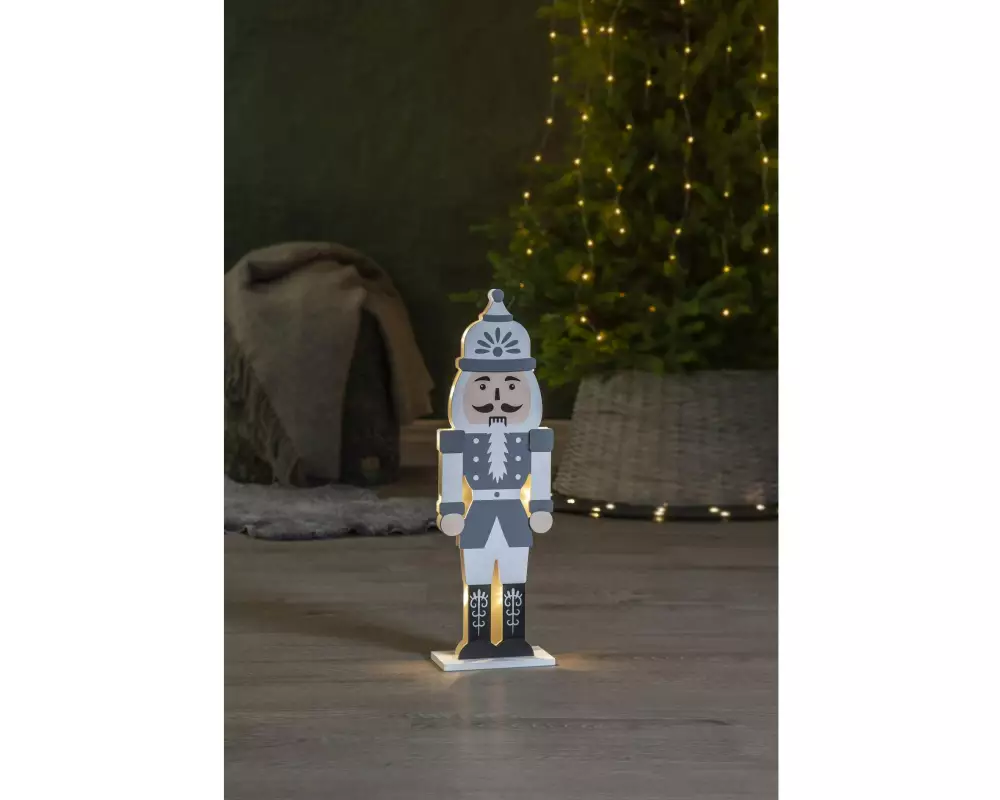 Star Trading LED-Figur Nussknacker, 52 cm, Grau