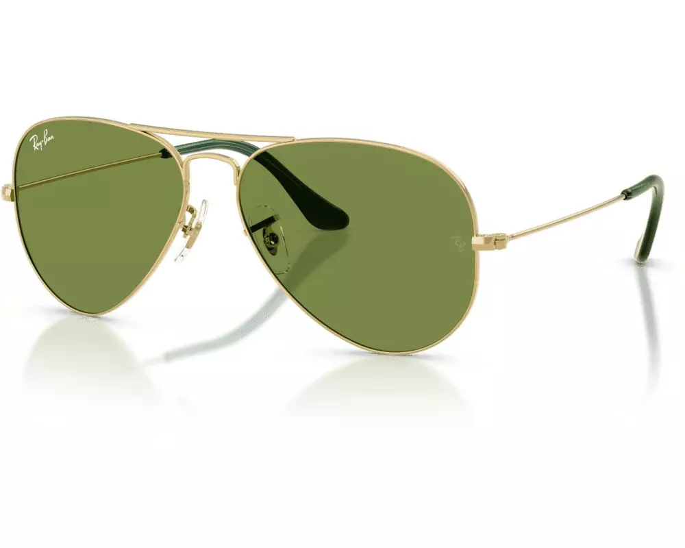 Ray-Ban Sonnenbrille Aviator Large Metal Arista, Gold/Glänzend Grün
