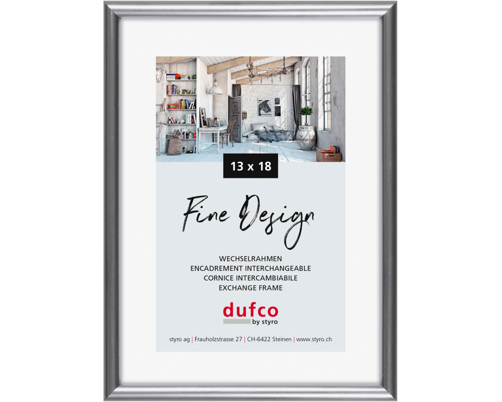DUFCO Bilderrahmen 13x18cm 1400.40025 Fine Design silber