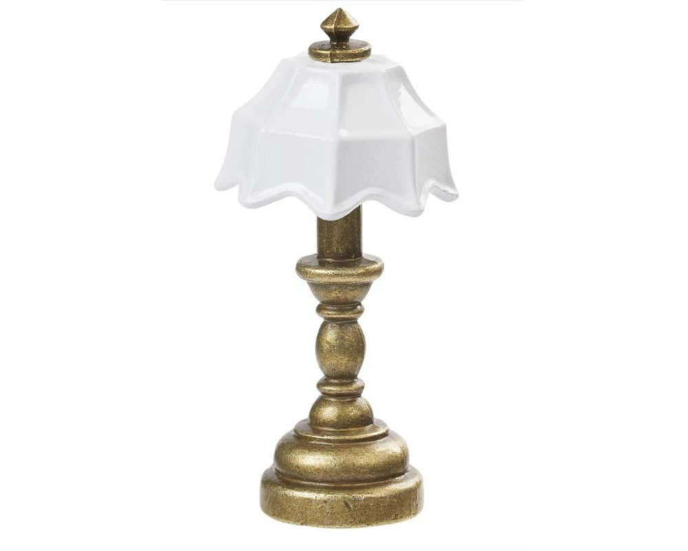 HobbyFun Mini-Utensilien Tischlampe, messing-weiss