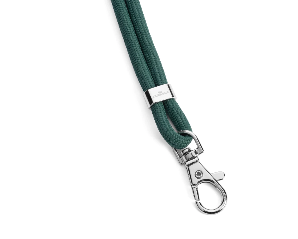 DURABLE Textilband rPET mit Karabineer 10 Stück, Grün