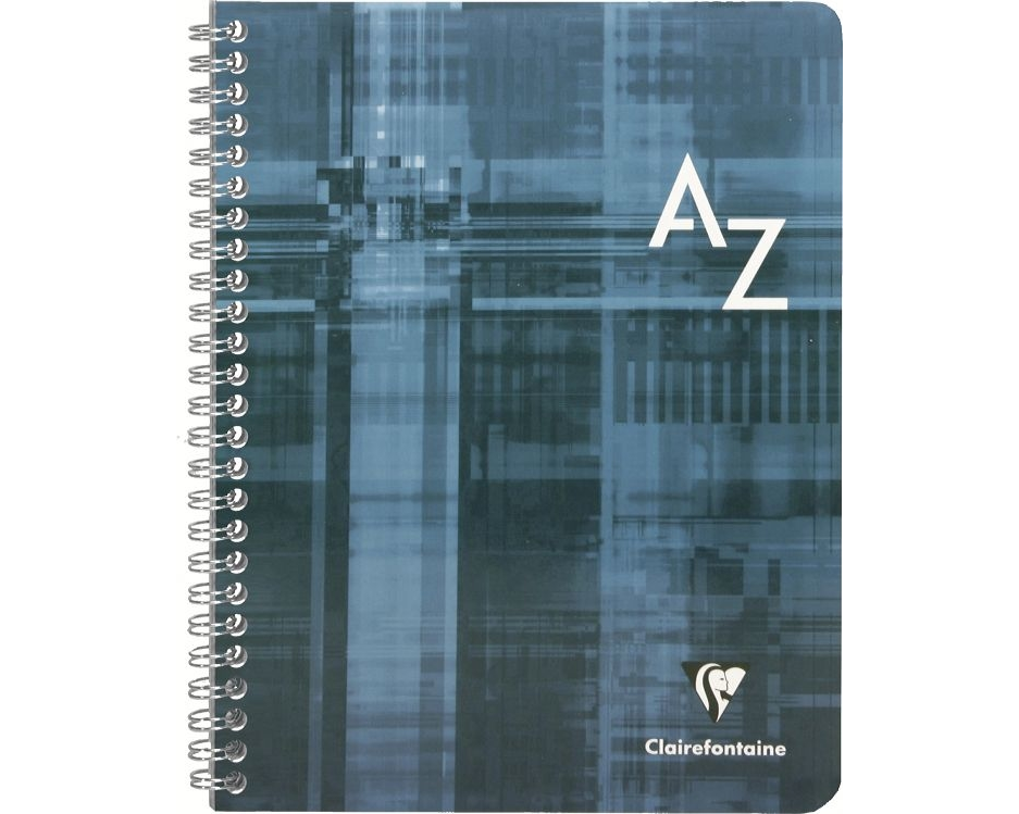 CLAIREFONTAINE Spiralheft mit Index 17x22cm 8949 5mm, A-Z, ass. 50 Blatt