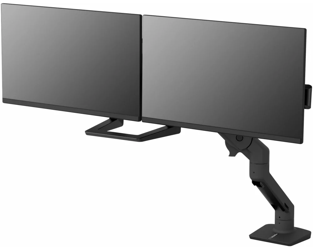 ERGOTRON HX Dual Monitor Arm, in black, table mount, for monitors up to 7.9kg
