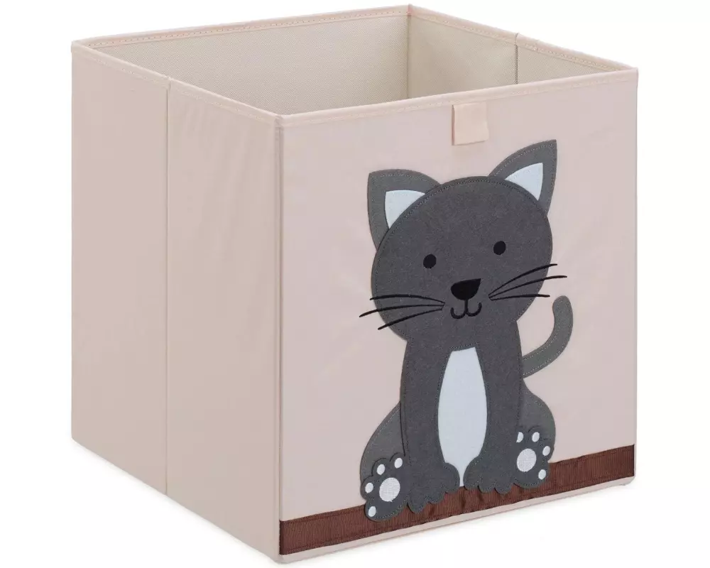 relaxdays Spielzeugbox Katze