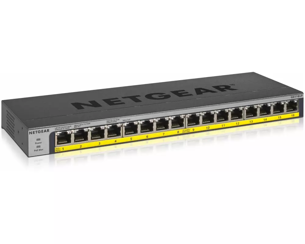 Netgear PoE+ Switch GS116LP 16 Port