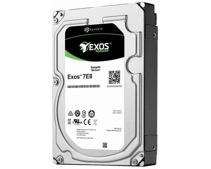 Seagate EXOS 7E8 Enterprise Capacity, 8TB, HDD, 7200rpm, SATA 12Gb/s, 256MB cache, 3.5 inch, 24x7, 512Native Secure BLK