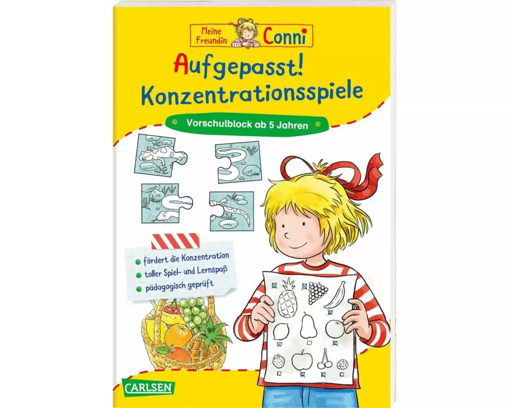 Conni Gelbe Reihe (Beschäftigungsbuch): Aufgepasst! Konzentrationsspiele