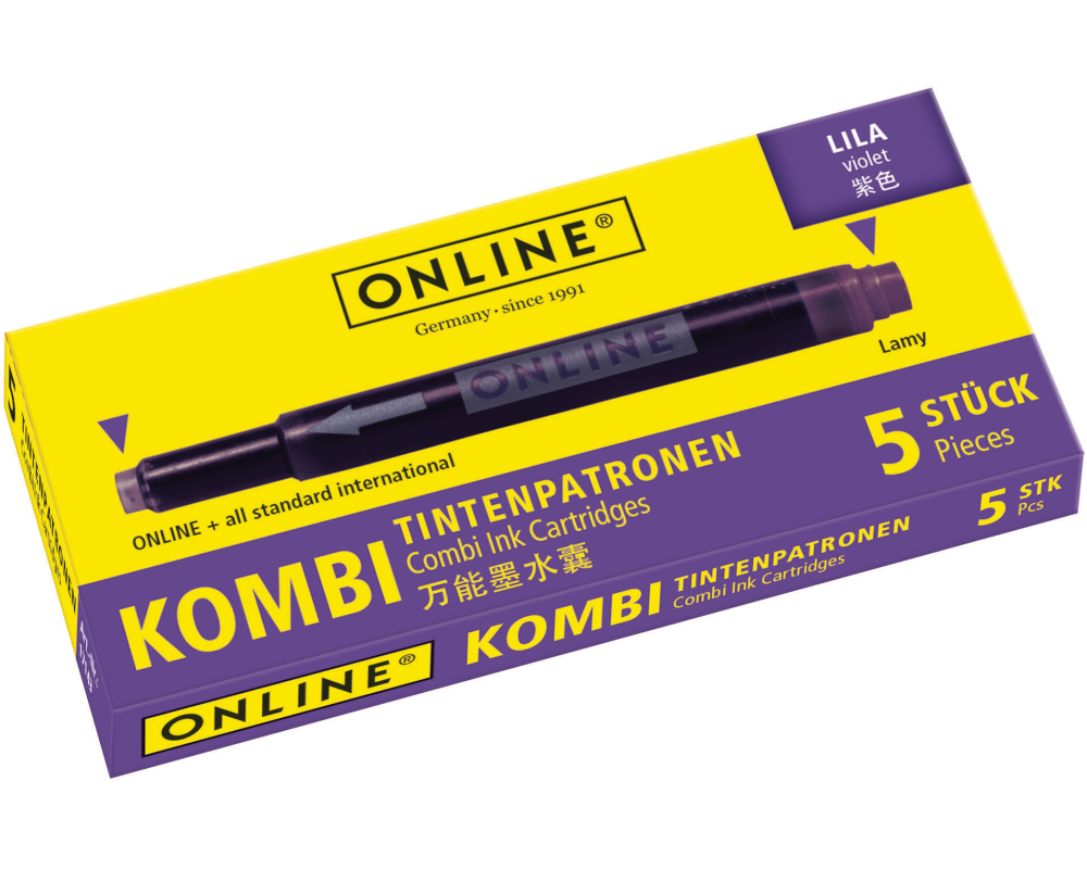 ONLINE Tintenpatronen Kombi 17143/12 Lila 5 Stück