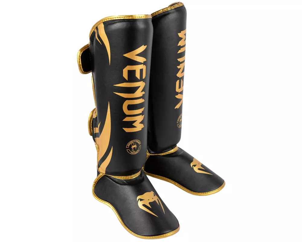 Venum Challenger Standup Shin Guards Gold/Schwarz, XL