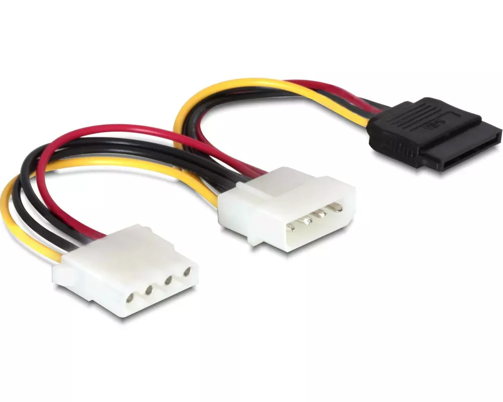 Delock Y-Stromkabel Molex - Molex/SATA 16.5 cm