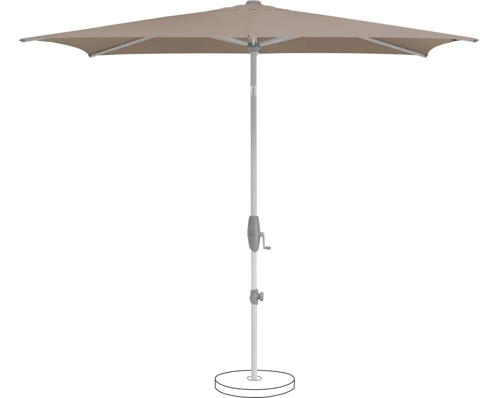 Suncomfort by Glatz Sonnenschirm Shell Turn, 250 x 200 cm, Light Taupe