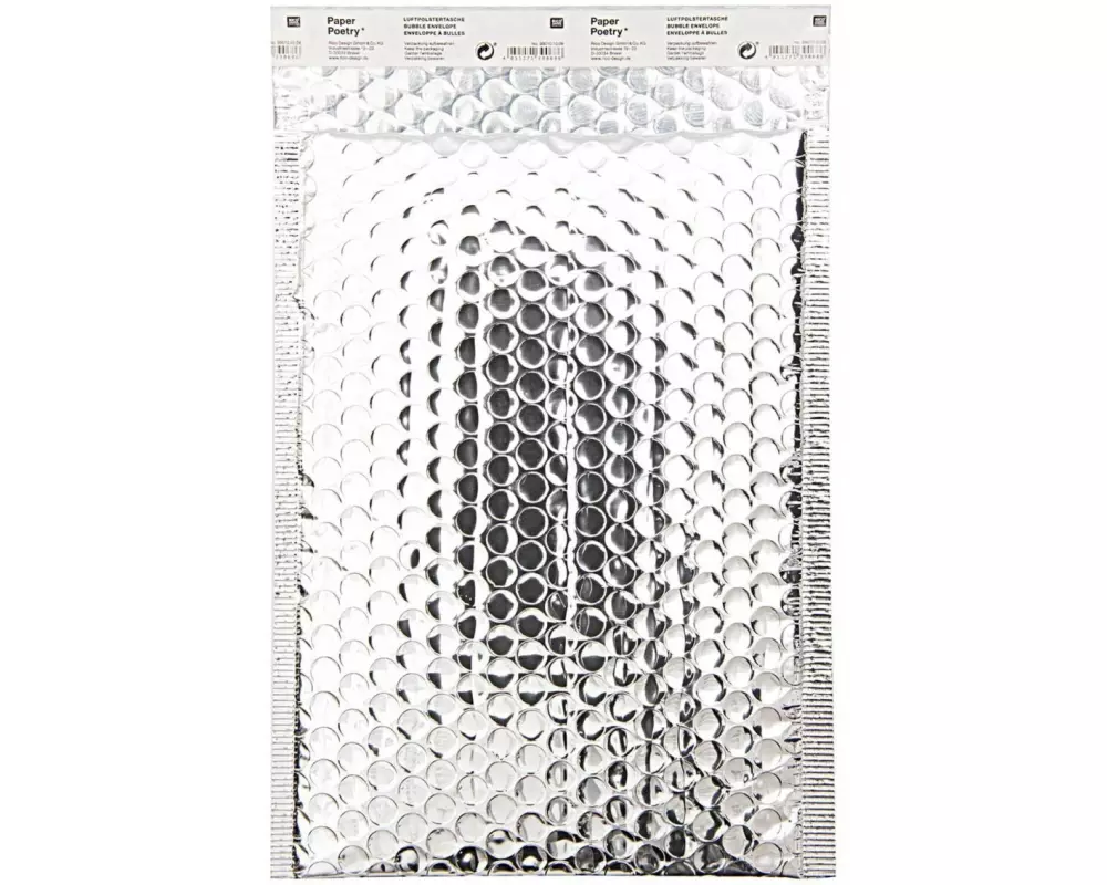 Rico Design Versandtasche DIN B5 Silber, 1 Stück