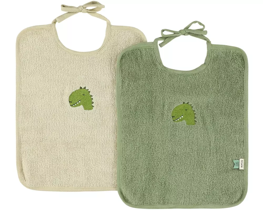 Trixie Lätzchen Dino XL 2er Set, 37 x 30 cm