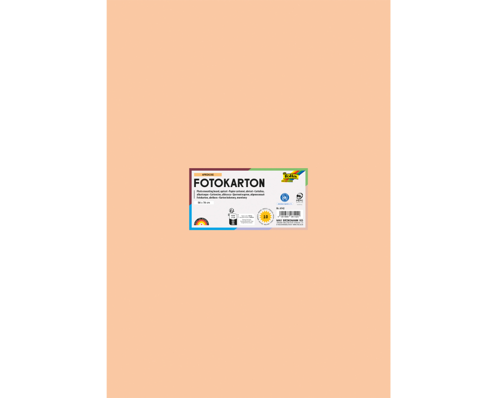 FOLIA Fotokarton 50x70cm 6142 300g, apricose
