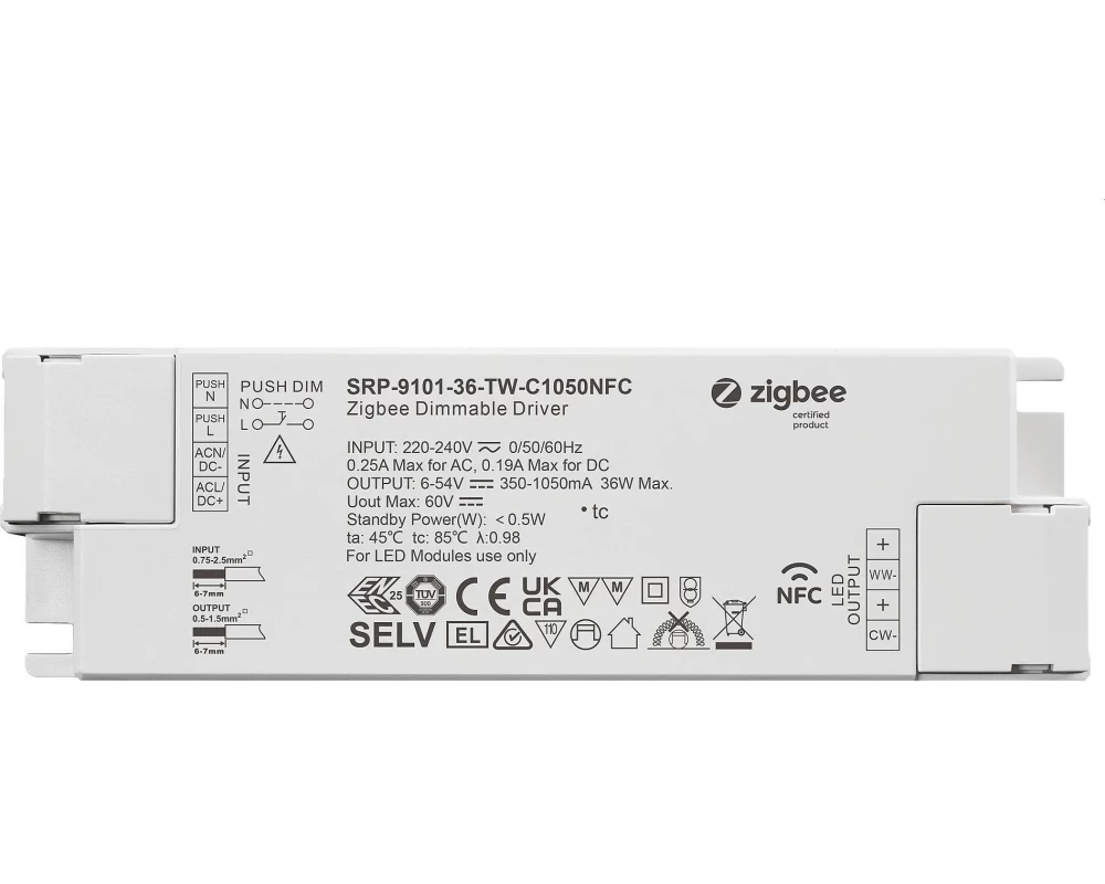 Sunricher SR Zigbee 3.0 NFC Konverter Tunable White 36W