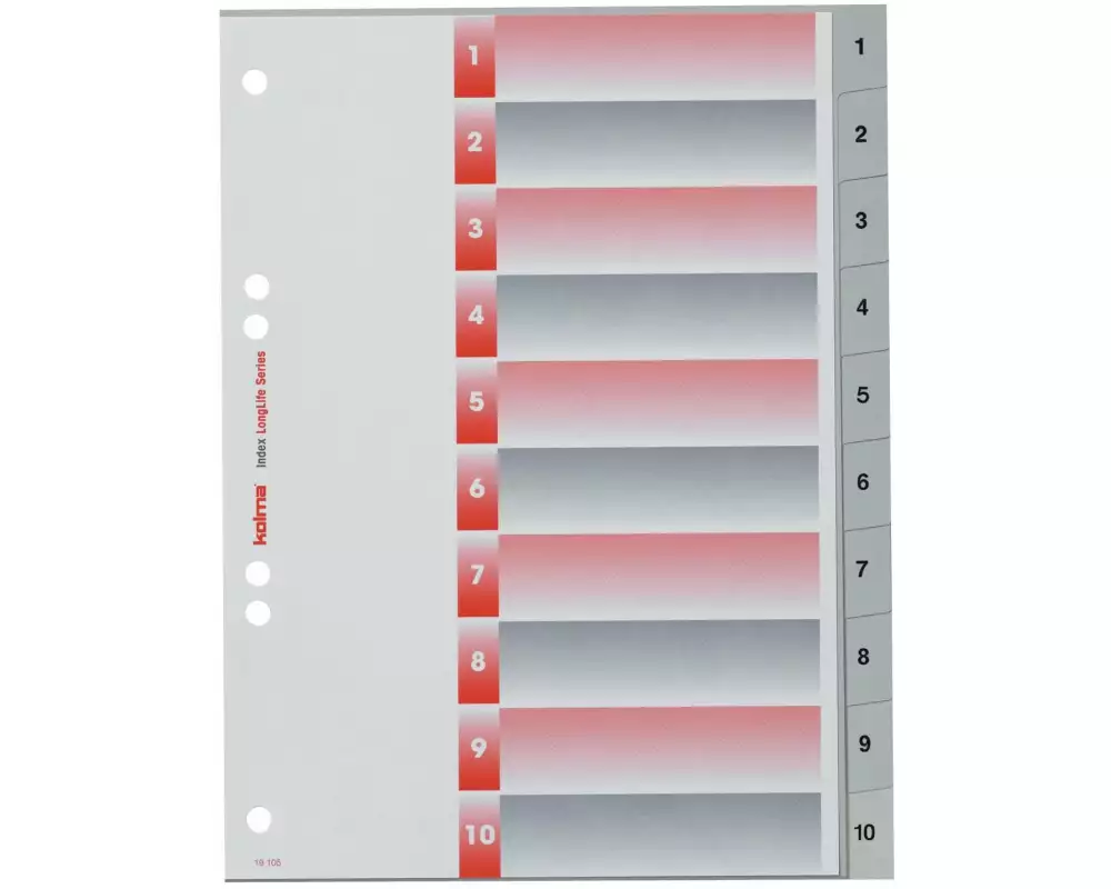 Kolma Register A5 LongLife 1-10, hoch
