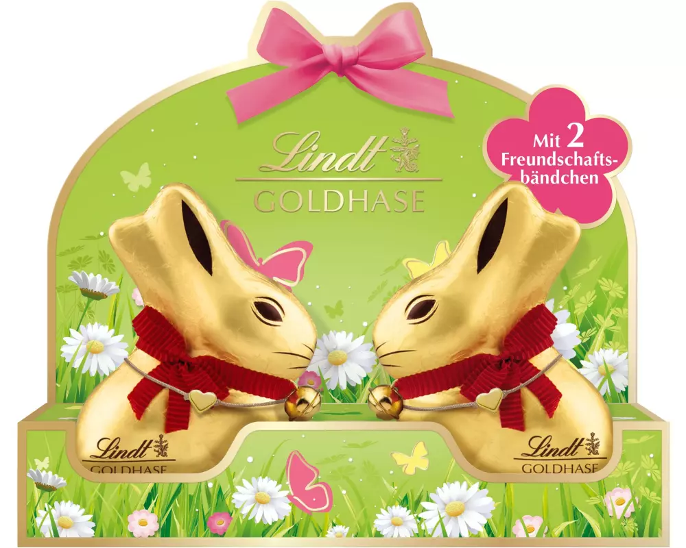Lindt Schokohase Goldhase Milch Beste Freunde Edition 100 g