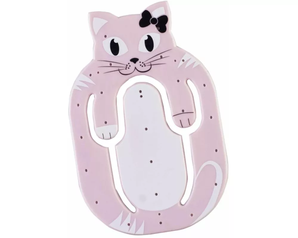 Flexistand (Pink Katze) - flexibler Handyaufsteller - für alle Handys und Mini-Tablets - superflach - flexibel einstellbar - hochkant und quer - passt