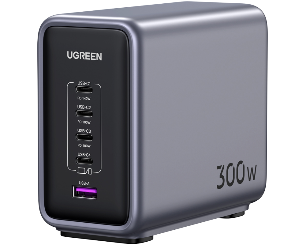 UGREEN USB Desktop Charger Nexode 90903B 300W, 5-Port,PD,GaN