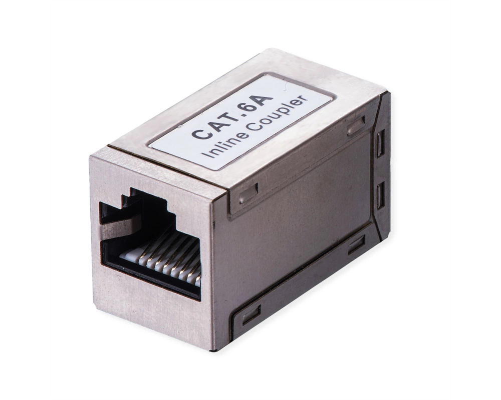 VALUE RJ-45 Kupplung geschirmt, Cat.6A (Class EA), silberfarben