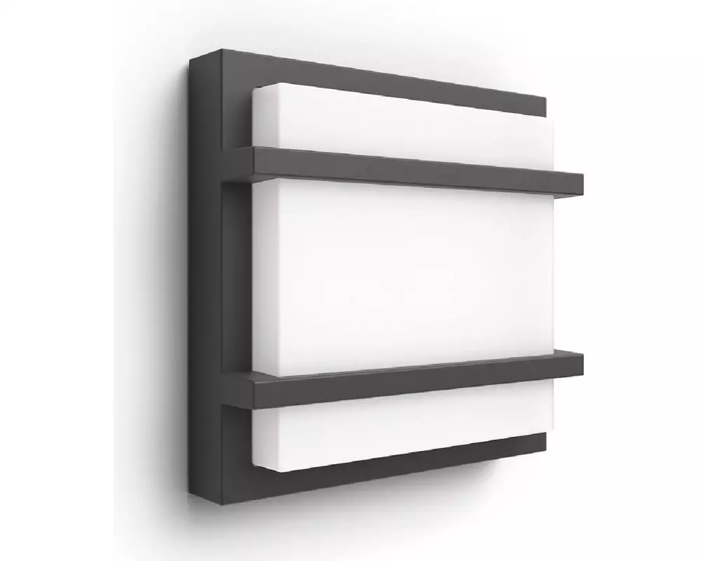 Philips Wandleuchte Petronia, 12 W, 1200 lm, 2700 K, Anthrazit