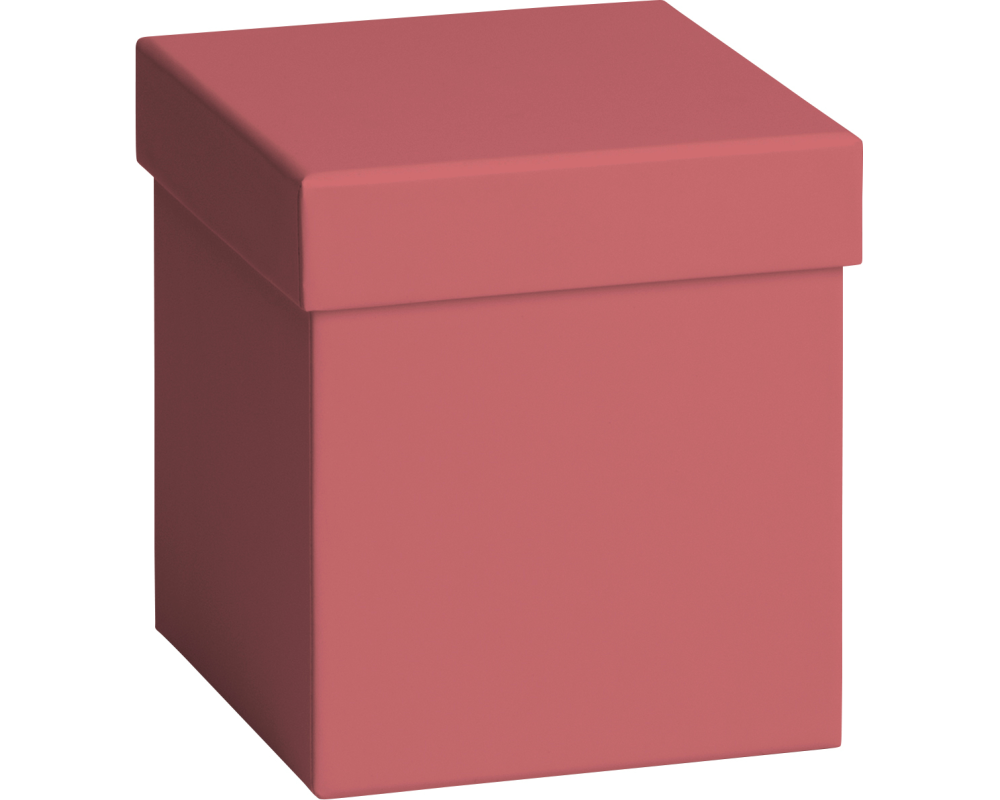 STEWO Geschenkbox Uni Pure 2551532187 dunkelrot, FSC Mix 11x11x12cm