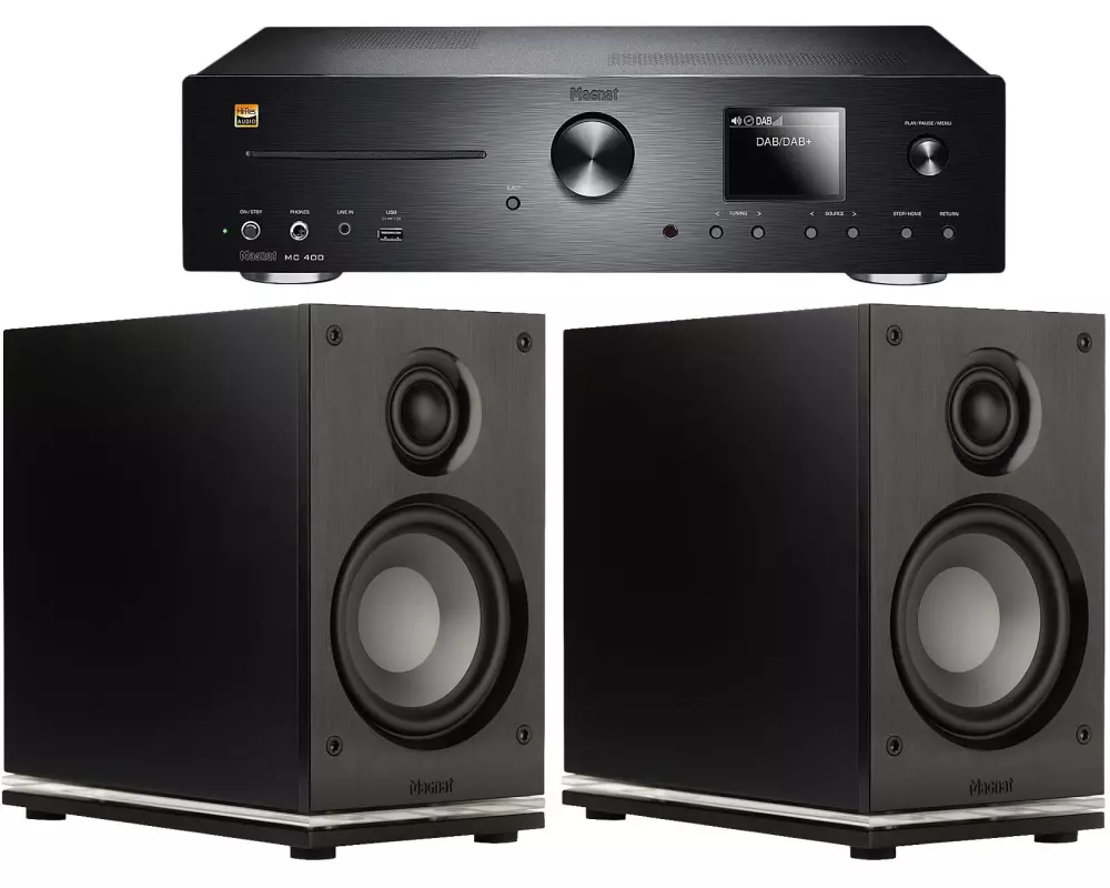 Magnat Stereo-Receiver MC 400 Set inkl. LS Schwarz