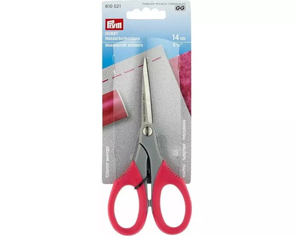 Prym Stickschere Hobby Rot, 14 cm