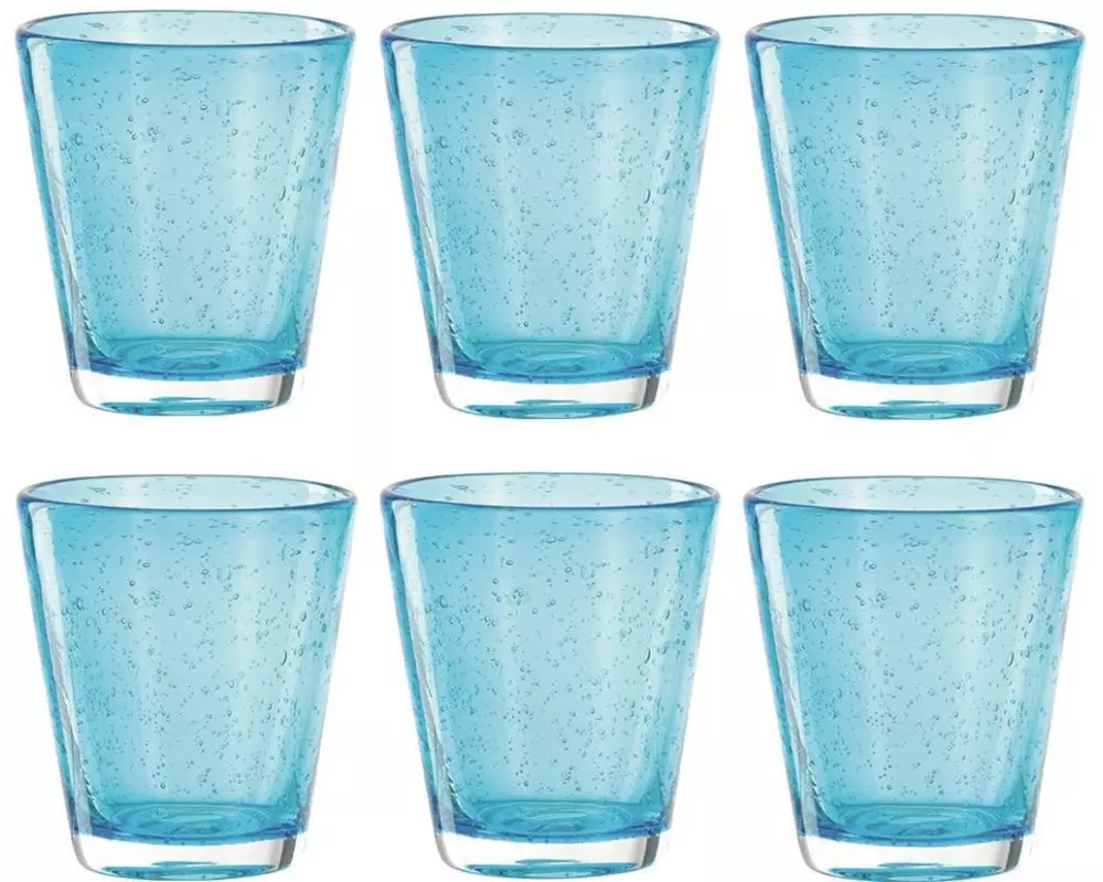 Leonardo Trinkglas Burano Azzurro 330 ml, 6 Stück, Hellblau