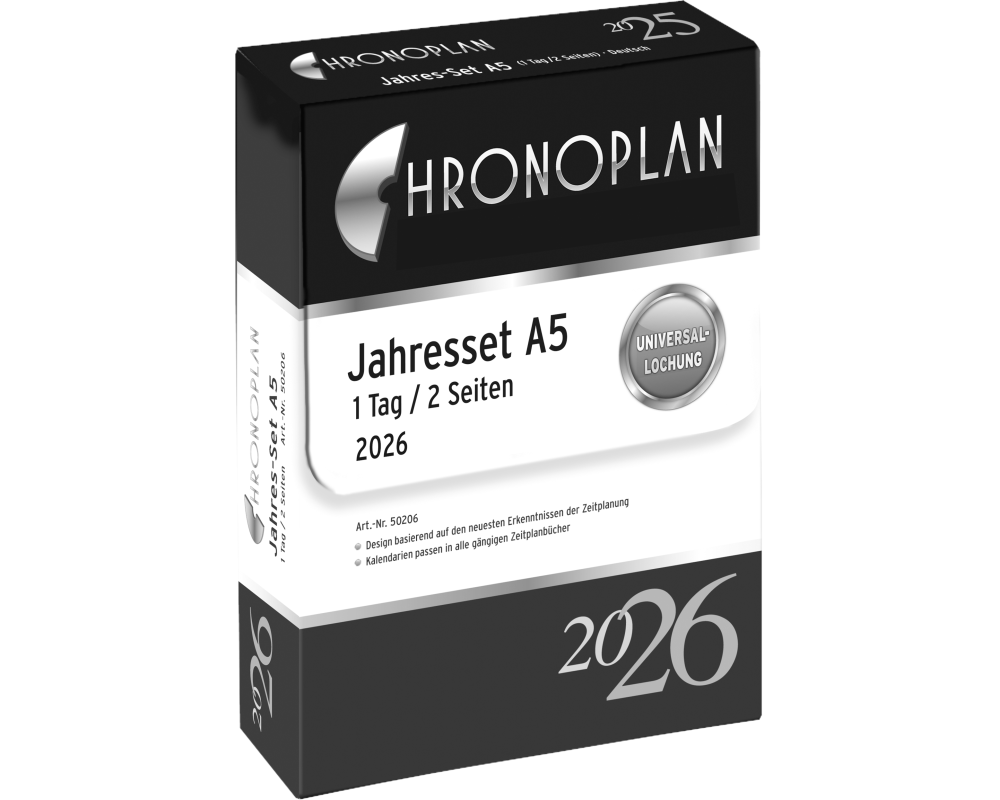 CHRONOPLAN Jahres-Set Tagesplan 2026 50206Z.26 1T/1S A5