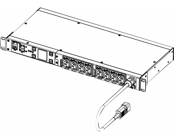 EATON Rack PDU Metered G3 1U 10A 230V (8)C13 Cord Length (3 meter) C14
