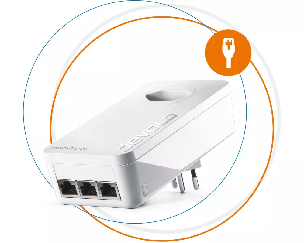 devolo Powerline Magic 2 LAN triple Erweiterungsadapter