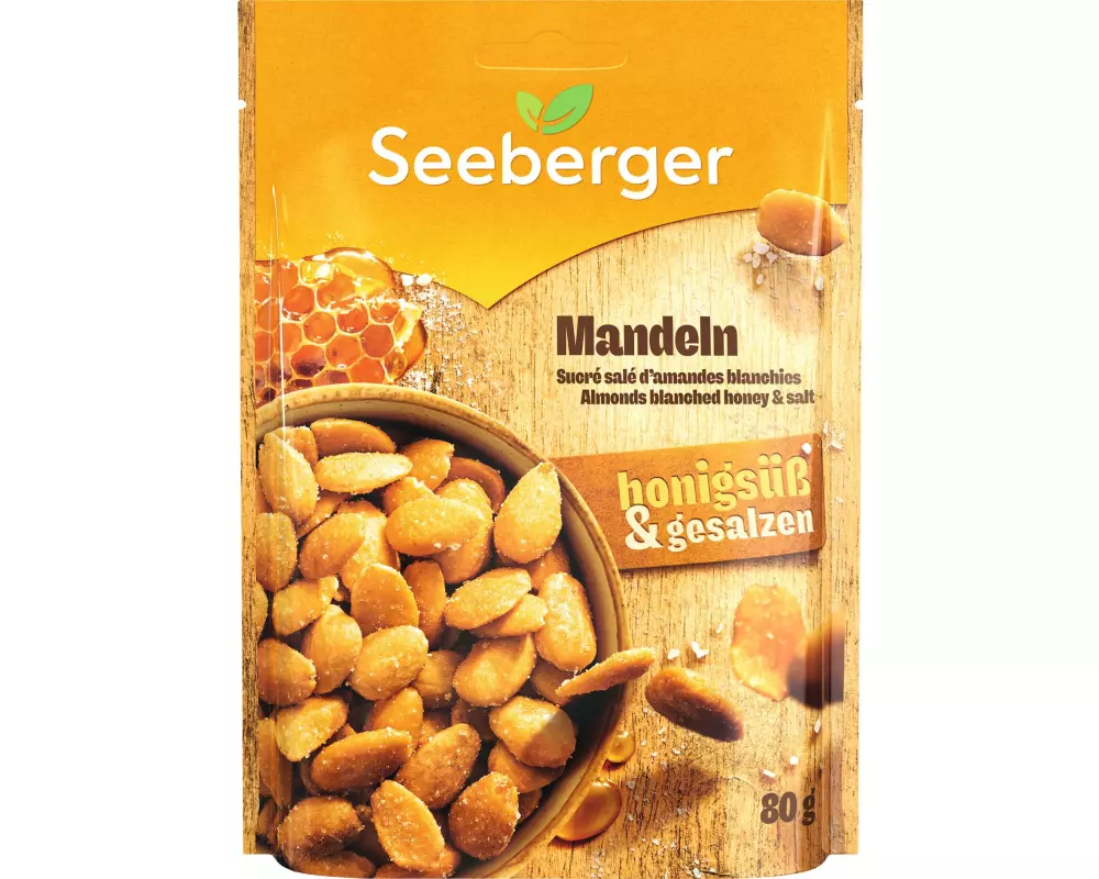 Seeberger Blanchierte Mandeln, Honig und Salz 80 g