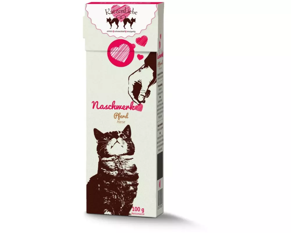 KatzenLiebe Katzen-Snack Naschwerk Pferd, 100 g
